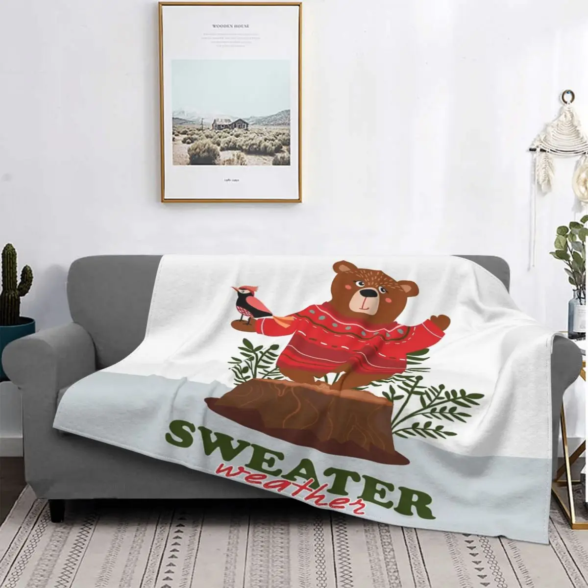 Bonito oso que lleva suéter, manta, colcha de cama a cuadros, colcha de lana de 90, manta
Bonito oso que lleva suéter, manta, colcha de cama a cuadros, colcha de lana de 90, manta