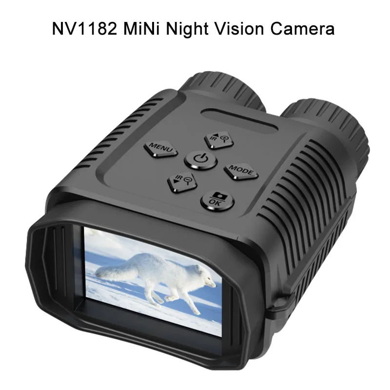 

Мини бинокль ночного видения NV1182 с 8-кратным увеличением, цифровой инфракрасный охотничий телескоп двойного назначения для дневного и ночного видения, очки