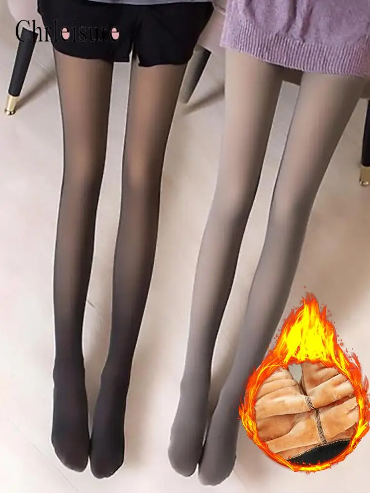 CHRLEISURE Women Winter Leggings 1/2 PCS Thick Thermal Stockings Fleece Translucent Plush Sock Pants Warm Leggings High Waist
CHRLEISURE Women Winter Leggings 1/2 PCS Thick Thermal Stockings Fleece Translucent Plush Sock Pants Warm Leggings High Waist