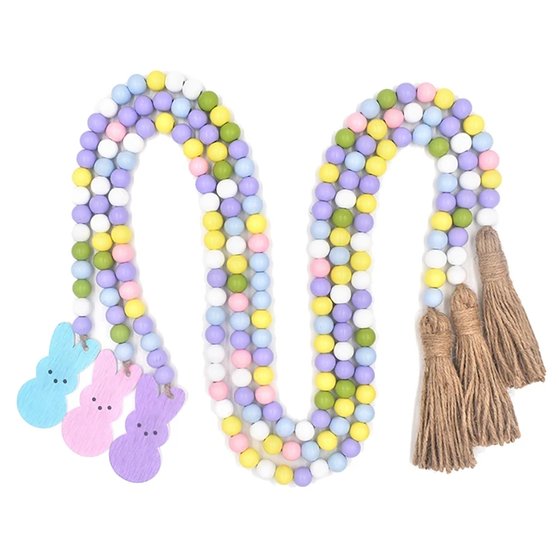 3 Pieces Easter Wood Bead Garland With Tassels And Bunny Tag Bunny Farmhouse Beaded Garland Prayer Boho Bead Decoration
3 Pieces Easter Wood Bead Garland With Tassels And Bunny Tag Bunny Farmhouse Beaded Garland Prayer Boho Bead Decoration