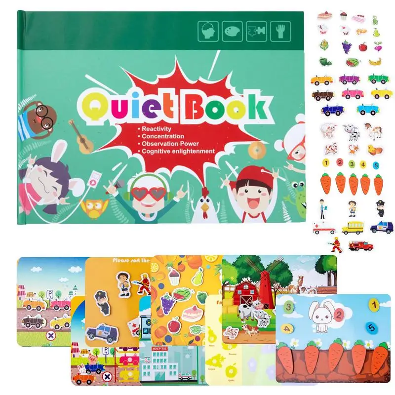 

Kids Reusable Sticker Books Montessori Preschool Busy Book Preschool Learning Activities Quiet Books Fun Coloring Activity Book