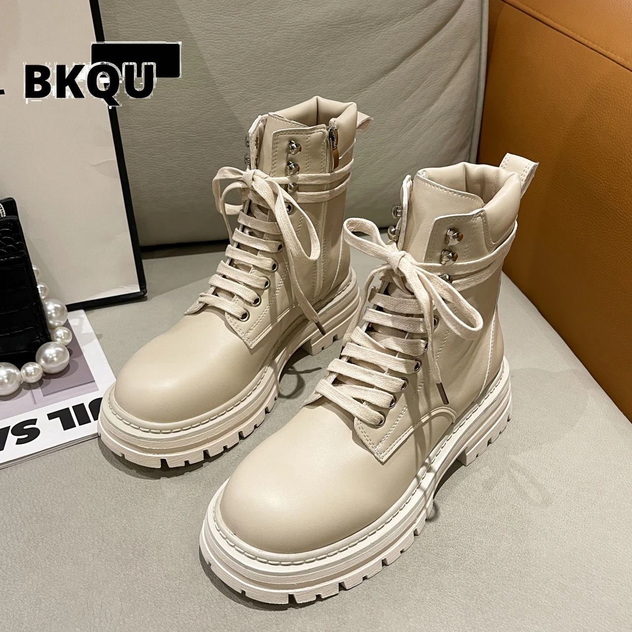 Women Fashion Mid-tube Boots Spring and Autumn Single Boots British Style Short Boots 2022 New Brand Lace-up Designer Boots
Women Fashion Mid-tube Boots Spring and Autumn Single Boots British Style Short Boots 2022 New Brand Lace-up Designer Boots