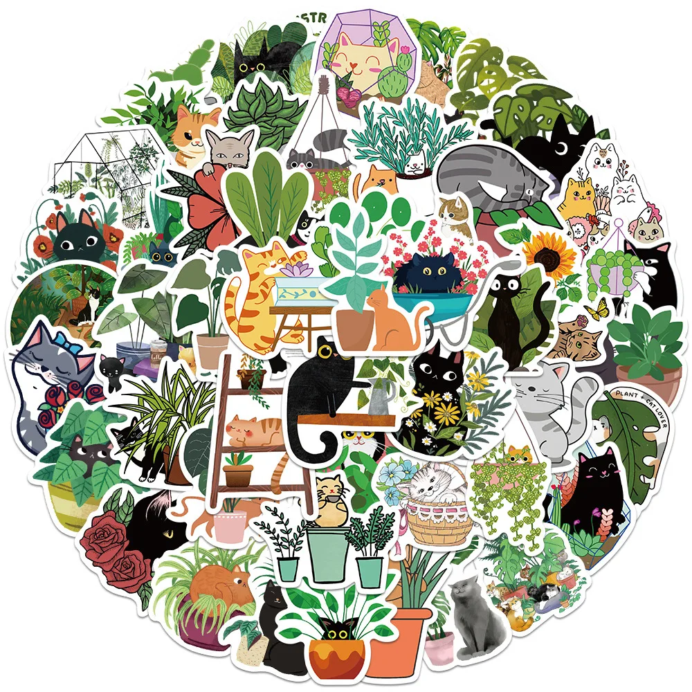 50pcs Cartoon cats and plants Stickers decorate Decals DIY Hand Account Scrapbook Phone Diary Laptop Car Sticker
50pcs Cartoon cats and plants Stickers decorate Decals DIY Hand Account Scrapbook Phone Diary Laptop Car Sticker