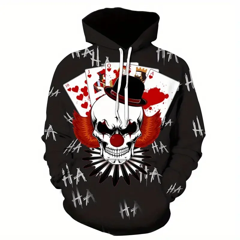 Men's Poker Cards Hoodie Skull Sweatshirt For Halloween Party Fashion Personalized Hoodies For Sports Workout Outdoor Overcoat
Men's Poker Cards Hoodie Skull Sweatshirt For Halloween Party Fashion Personalized Hoodies For Sports Workout Outdoor Overcoat