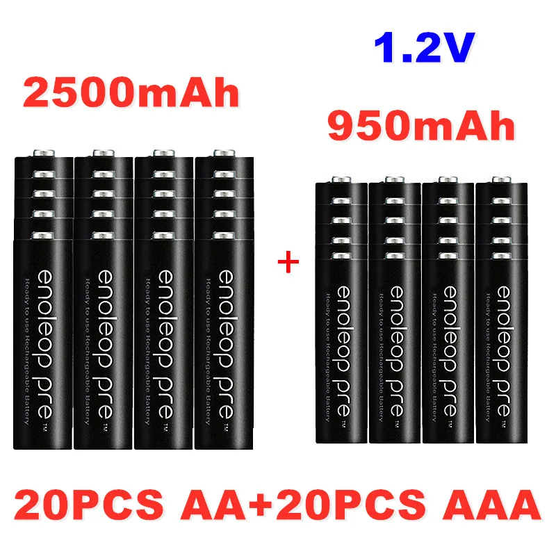 Original Eneloop 1.2 V 2500mAh AA Battery 1.2 V AAA Battery 950mAh For Remote Control Camera Toy Flashlight Watch
Original Eneloop 1.2 V 2500mAh AA Battery 1.2 V AAA Battery 950mAh For Remote Control Camera Toy Flashlight Watch