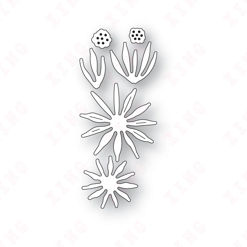 

Newest Valentine's Day Scrapbook Decoration Embossing Template 2023 Diy Greeting Card Handmade Craft Little Layered Asters Molds