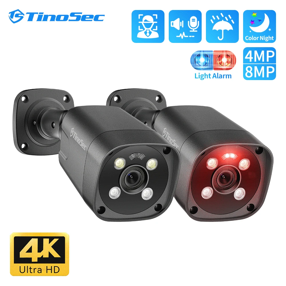 TinoSec Ultra HD 4K 8 Мп 4 МП Bullet PoE IP-камера Обнаружение движения Наружная 2-сторонняя аудиокамера безопасности Цветная ночь для видеонаблюдения NVR Kit
TinoSec Ultra HD 4K 8 Мп 4 МП Bullet PoE IP-камера Обнаружение движения Наружная 2-сторонняя аудиокамера безопасности Цветная ночь для видеонаблюдения NVR Kit
