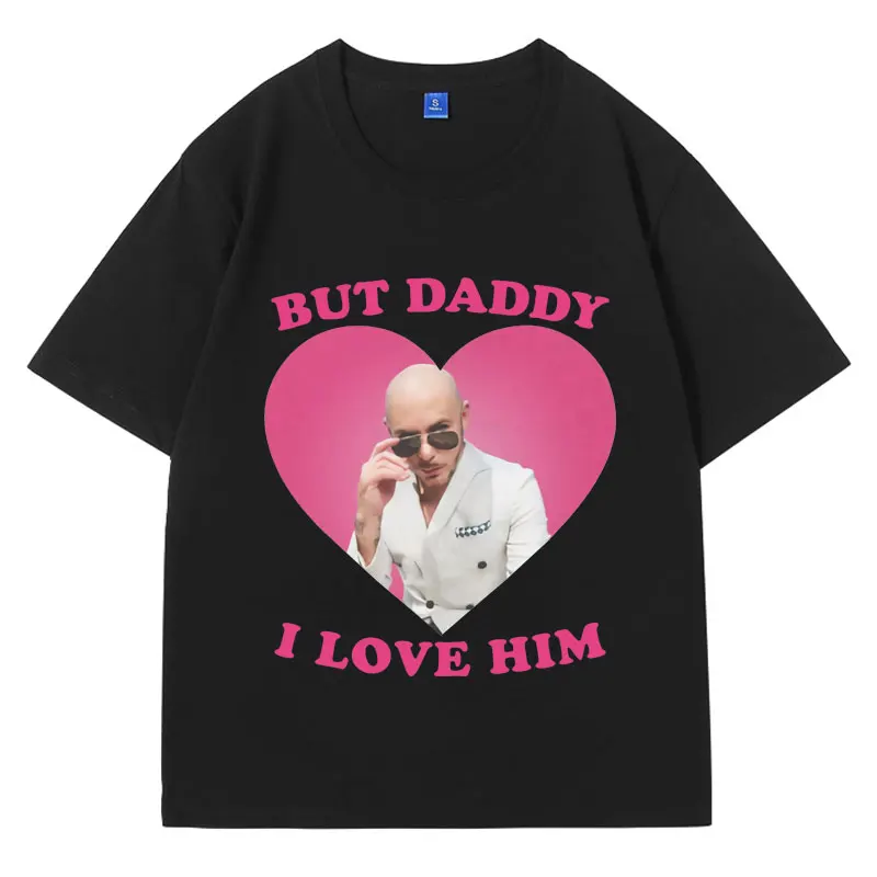 Забавная футболка с надписью I Love He Mr Pitbull Worldwide мужские и женские стильные