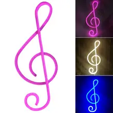 Attractive Low-power Consumption Musical Note Neon Sign Romantic Musical Note Neon Sign Holiday Party LED Lamp Decorative