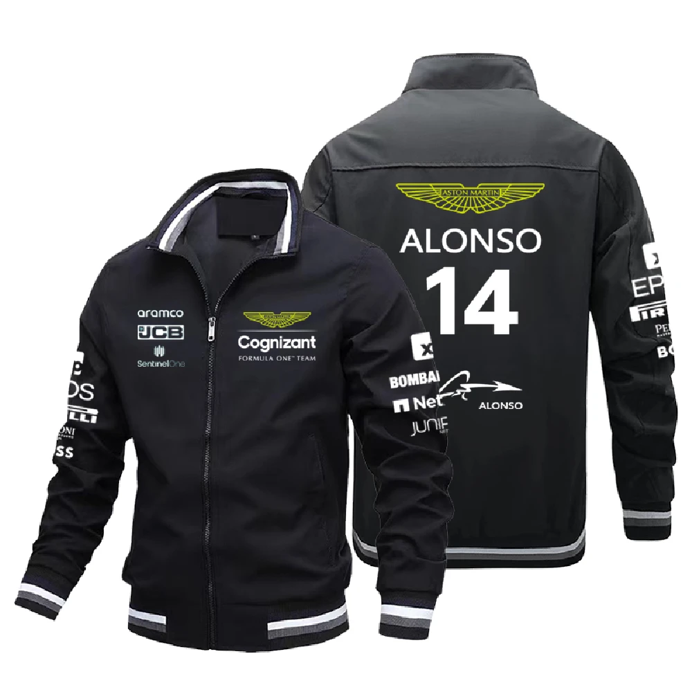 

2023 F1 Jacket Aston Martin No.14 Fernando Alonso Jack Van F1 Formula One Racing Suit Motorcycle Cycling Uniform Jacket