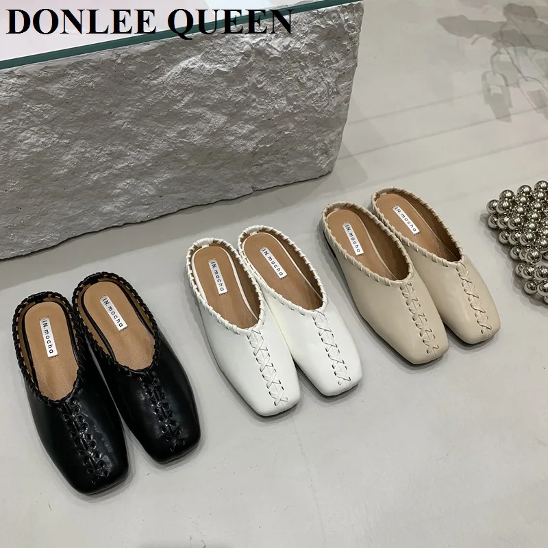 New Fashion Square Toe Mules Women Flat Casual Shoes Slip On Slides Brand Flip Flops British String Loafers Casual Sandals Mujer
New Fashion Square Toe Mules Women Flat Casual Shoes Slip On Slides Brand Flip Flops British String Loafers Casual Sandals Mujer