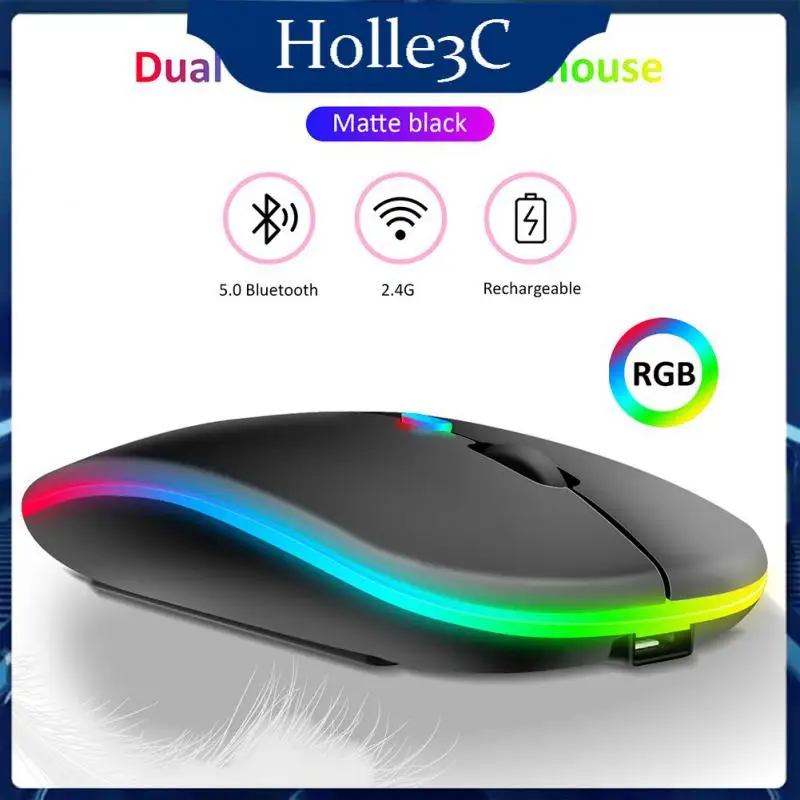 

2/4/6PCS Wireless Mouse For Laptop Mice Rechargeable 3 Kinds Dpi Rgb Mouse Adjustable 2.4ghz Gaming Mouse 1600dpi