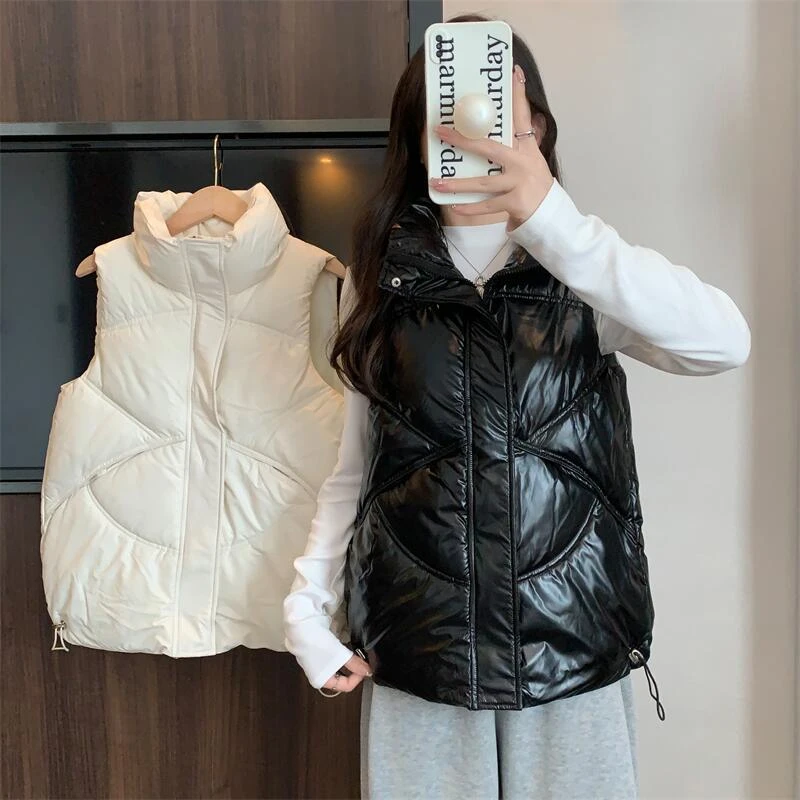 2023 Korean autumn and winter new light down jacket vest women's short loose all-match vest with drawstring white duck down vest
2023 Korean autumn and winter new light down jacket vest women's short loose all-match vest with drawstring white duck down vest