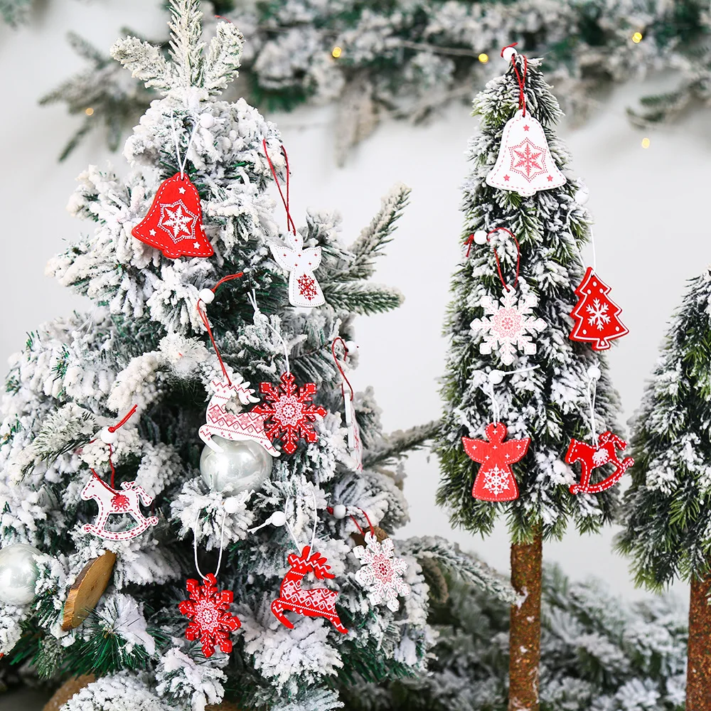 LuanQI 12PCs Wooden Christmas Tree Hanging Ornaments Xmas Decor For Home Party Happy New Year 2023 Noel Navidad Gifts 
LuanQI 12PCs Wooden Christmas Tree Hanging Ornaments Xmas Decor For Home Party Happy New Year 2023 Noel Navidad Gifts