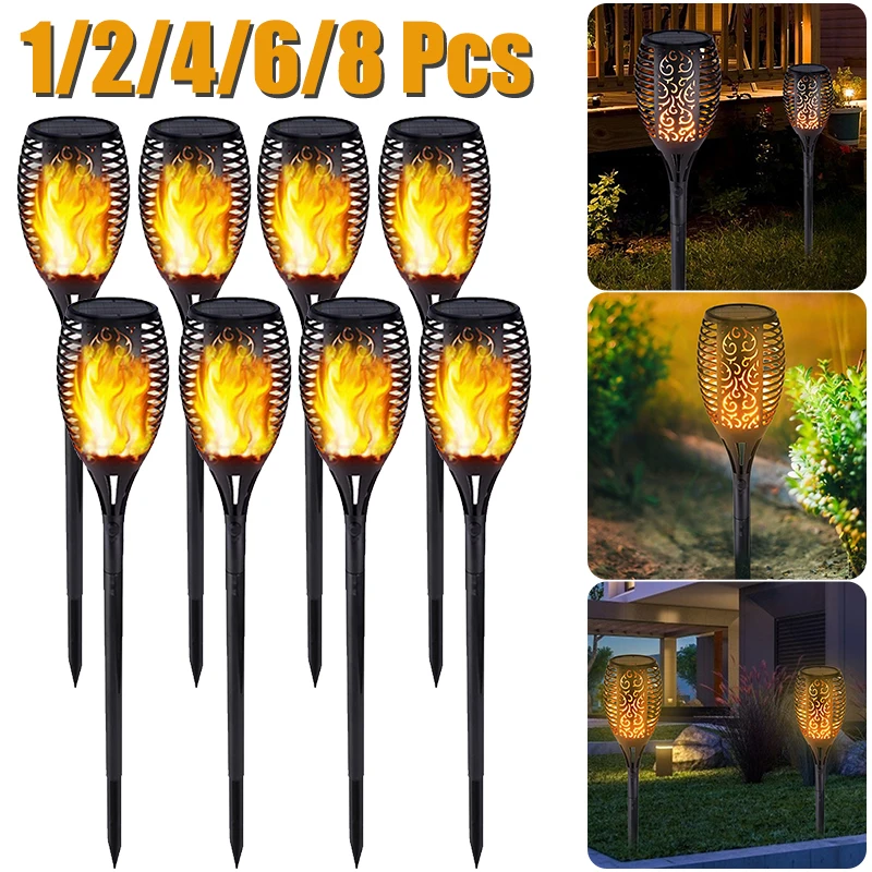 12 LED Solar Flame Torch Lights Outdoor Flickering Waterproof Solar LED Light Garden Terrace Decoration Landscape Lawn Lamp
12 LED Solar Flame Torch Lights Outdoor Flickering Waterproof Solar LED Light Garden Terrace Decoration Landscape Lawn Lamp