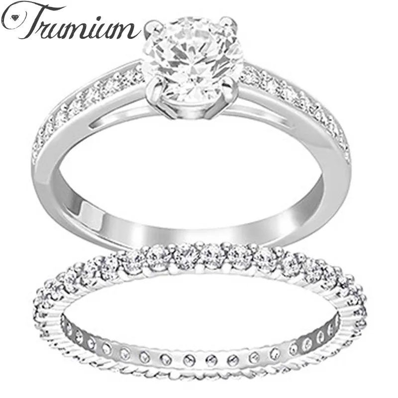 Trumium Customized Wedding Rings Set For Women Alloy Created Gemstone Diamonds Fine Jewelry With gift box Free Engraving
Trumium Customized Wedding Rings Set For Women Alloy Created Gemstone Diamonds Fine Jewelry With gift box Free Engraving