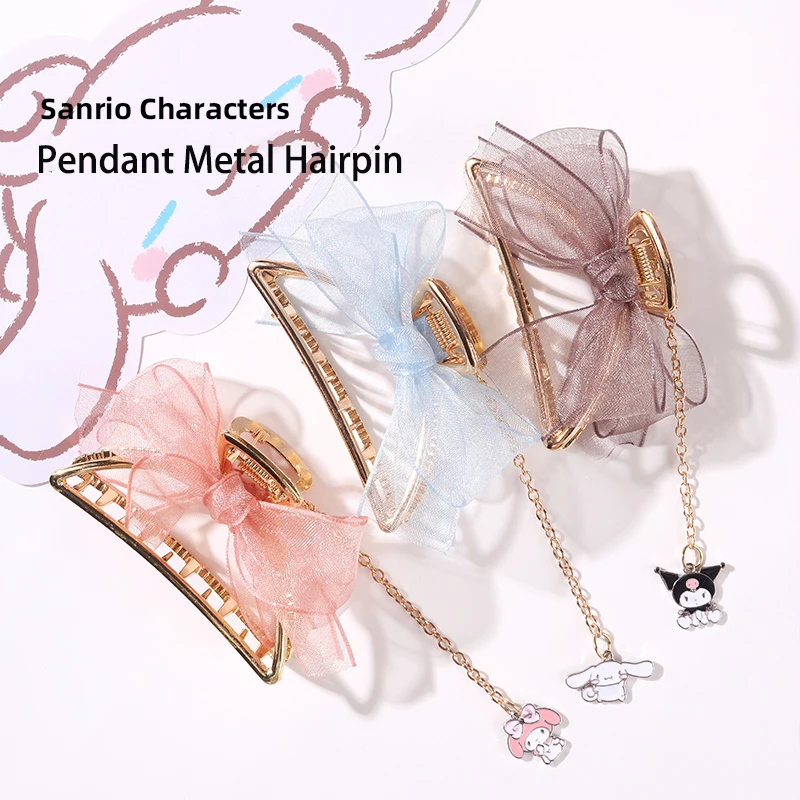 Kawaii Sanrio Accessories Cartoon Kuromi My Melody Cinnamoroll Bow Hairpin Clips Cute Beauty Chiffon Pendant Metal Hairpin
Kawaii Sanrio Accessories Cartoon Kuromi My Melody Cinnamoroll Bow Hairpin Clips Cute Beauty Chiffon Pendant Metal Hairpin