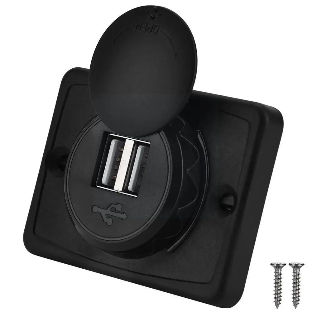 3.1A Car Dual Black ABS USB Port Charger Socket Outlet 12V parts Automotive Waterproof quality spare high LED U3N0 
3.1A Car Dual Black ABS USB Port Charger Socket Outlet 12V parts Automotive Waterproof quality spare high LED U3N0