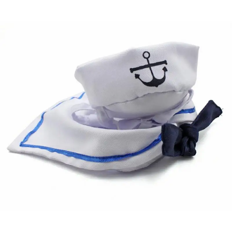 

2018 Lovely Stylish Navy And Sailor Style Hat Plus Scarf Suit For Dogs And Cats Pet And E Navy Cloak