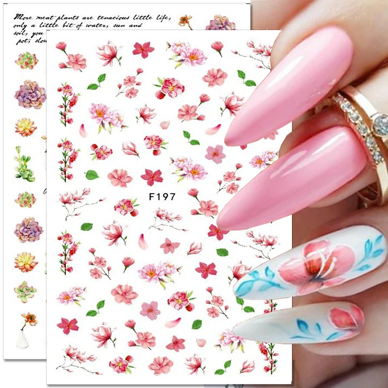 Flowers Nail Sticker Floral Leaves Succulent Plants Sakura Nail Decals Self-Adhesive Sliders Manicure Designs Nail Decorations
Flowers Nail Sticker Floral Leaves Succulent Plants Sakura Nail Decals Self-Adhesive Sliders Manicure Designs Nail Decorations