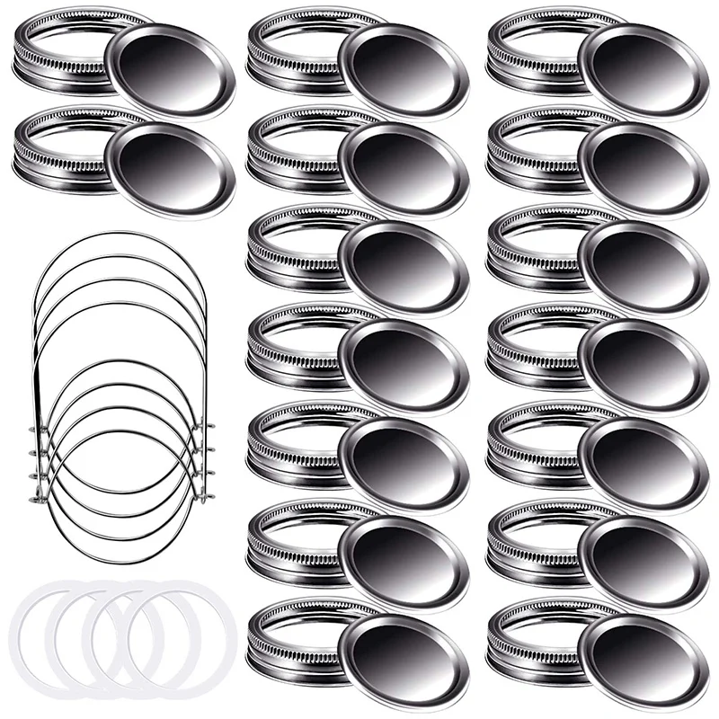 40 Pack Mason Jar Lids Set,Mason Jar Lids Rings Sealing Lids Can Lifters Silicone Sealing Rings,Canning Lids
40 Pack Mason Jar Lids Set,Mason Jar Lids Rings Sealing Lids Can Lifters Silicone Sealing Rings,Canning Lids