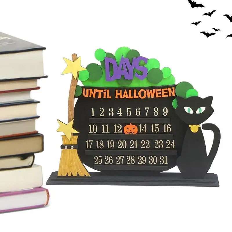 Halloween Countdown Calendar Wooden Cat Broom Countdown To Halloween Desktop Decoration With Removable Calendar Ornament
Halloween Countdown Calendar Wooden Cat Broom Countdown To Halloween Desktop Decoration With Removable Calendar Ornament
