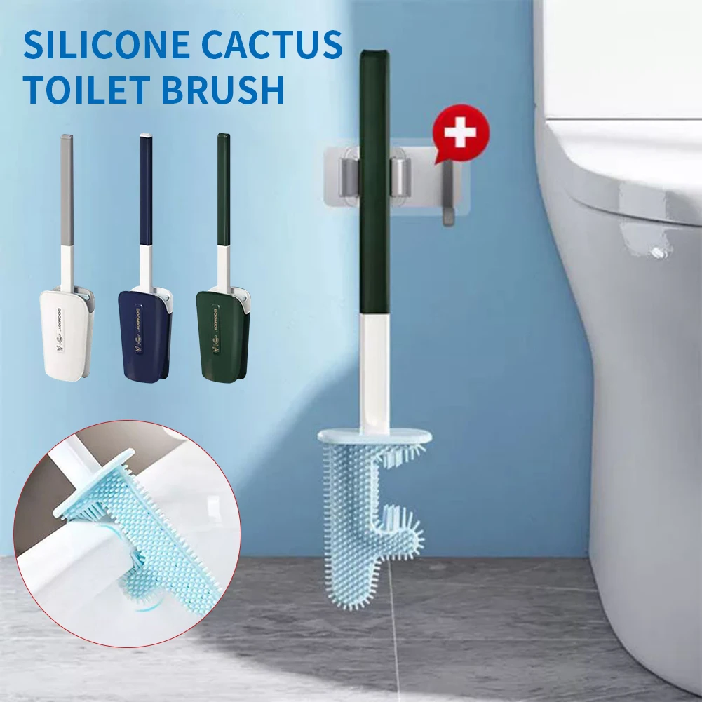 Silicone Cactus Toilet Brush Wall Hang Cleaning Brush With Quick Drying Holder Water Leak Proof Brush Bathroom Cleaning Tools
Silicone Cactus Toilet Brush Wall Hang Cleaning Brush With Quick Drying Holder Water Leak Proof Brush Bathroom Cleaning Tools