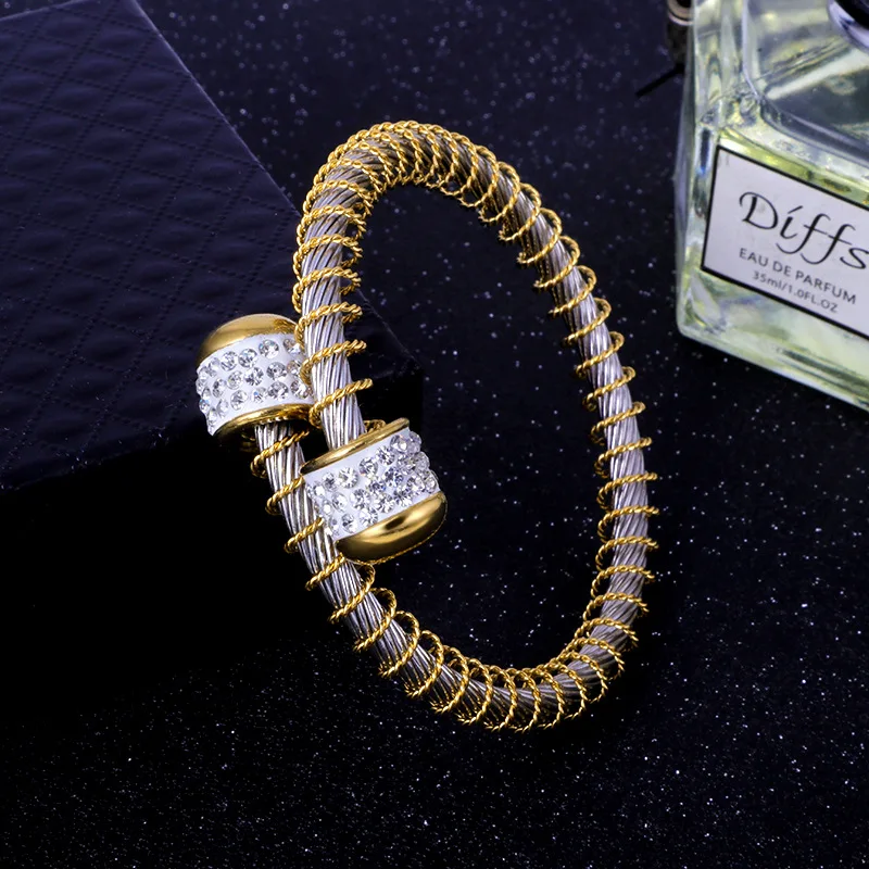 YW GAIRU Stainless Steel Mesh Chain Bracelet Adjustable European And American Fashion Gold Diamond Spring Steel Wire Bracelet
YW GAIRU Stainless Steel Mesh Chain Bracelet Adjustable European And American Fashion Gold Diamond Spring Steel Wire Bracelet