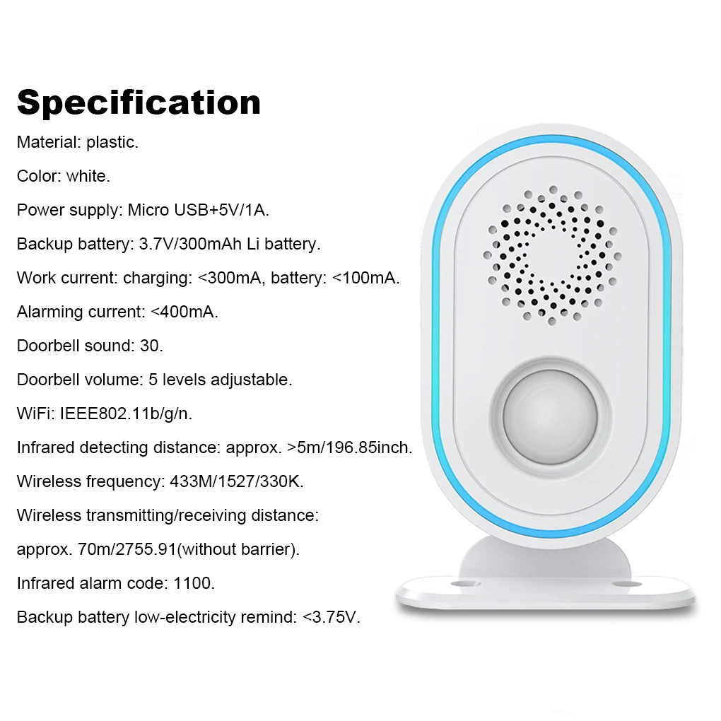 Система сигнализации дверной звонок Tuya, умный беспроводной стробоскоп с Wi-Fi и регулировкой громкости звука на 30 звуков, умная система опове...
Система сигнализации дверной звонок Tuya, умный беспроводной стробоскоп с Wi-Fi и регулировкой громкости звука на 30 звуков, умная система опове...