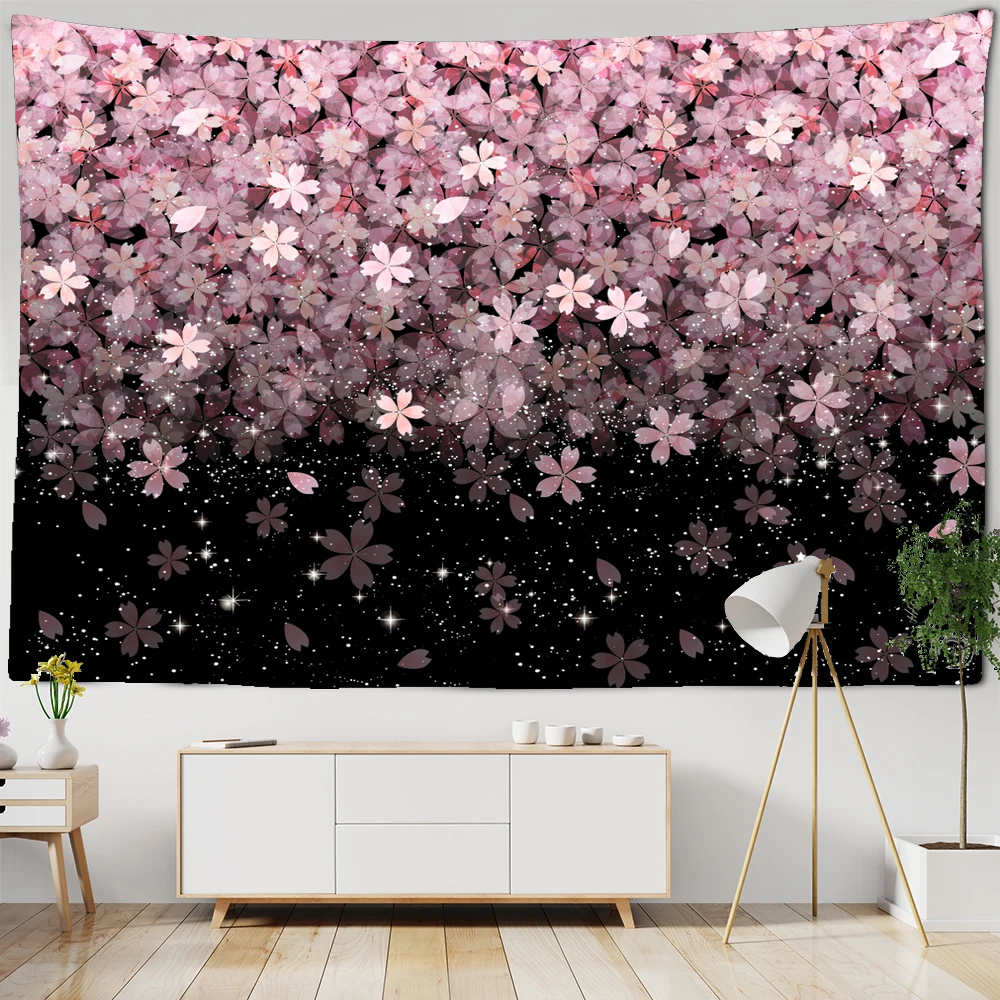 Pink Cherry Blossoms Tapestry Home Decoration Living Room Flowers Pattern Wall Hanging Tapestries Art Background Wall Cloth 
Pink Cherry Blossoms Tapestry Home Decoration Living Room Flowers Pattern Wall Hanging Tapestries Art Background Wall Cloth