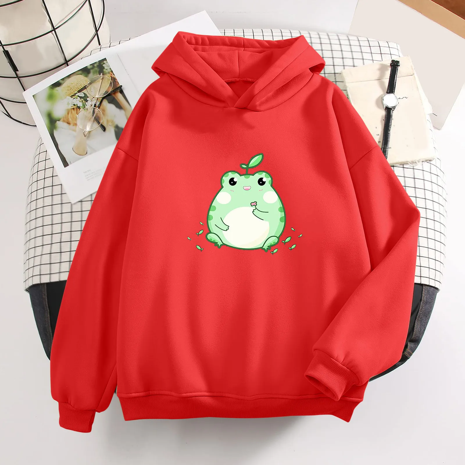 Womens Sweatshirt Cute Frog Print Long Sleeve Hoodie Casual Top Hoodie Women Sweatshirt with Hoodie
Womens Sweatshirt Cute Frog Print Long Sleeve Hoodie Casual Top Hoodie Women Sweatshirt with Hoodie