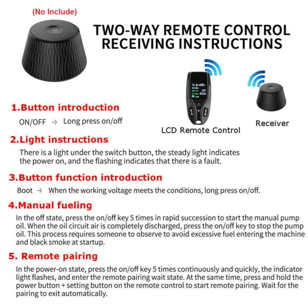 Switch Switch Remote Controller For Diesel ABS Plastic Air Parking Heater ABS Accessories For Diesel Air Parking Heater
Switch Switch Remote Controller For Diesel ABS Plastic Air Parking Heater ABS Accessories For Diesel Air Parking Heater