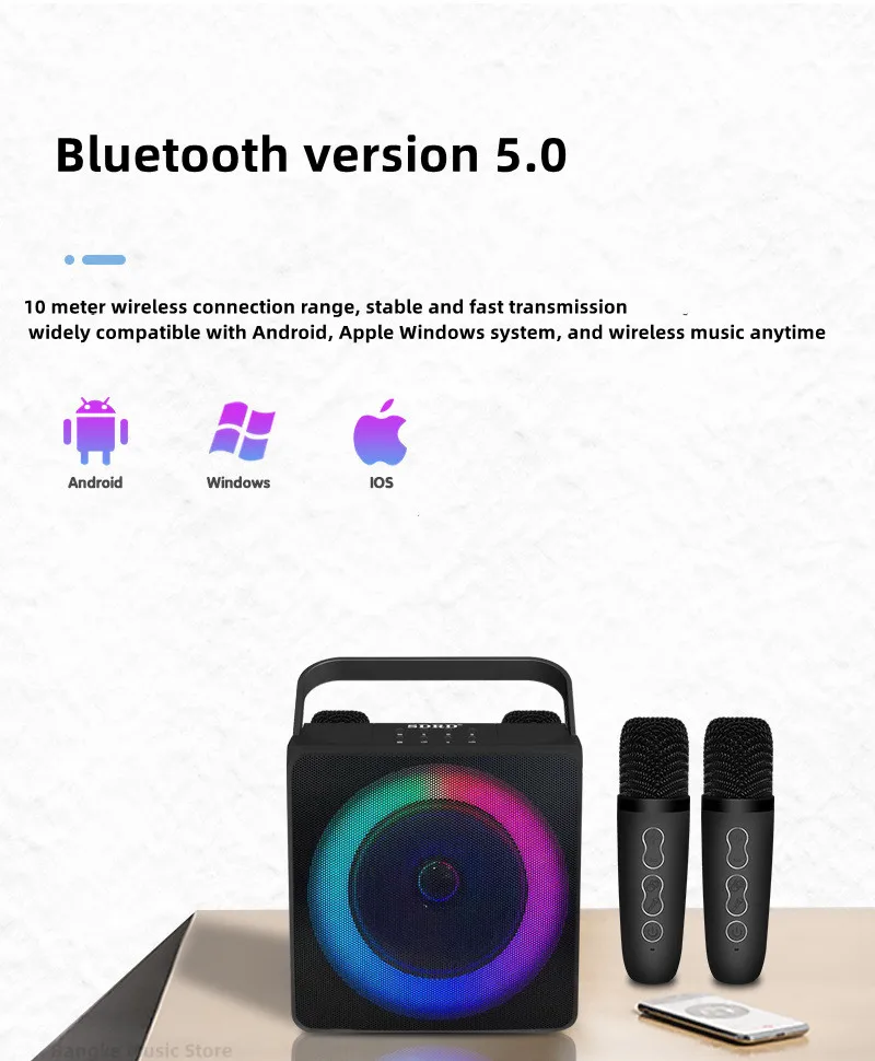 Портативный беспроводной микрофон для Домашнего Караоке, 2400 мАч
Портативный беспроводной микрофон для Домашнего Караоке, 2400 мАч