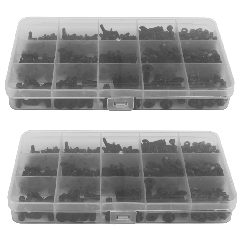 920Pcs M3 M4 M5 Alloy Steel Countersunk Flat Head Hex Socket Cap Screws Nuts Set Assortment Kit
920Pcs M3 M4 M5 Alloy Steel Countersunk Flat Head Hex Socket Cap Screws Nuts Set Assortment Kit