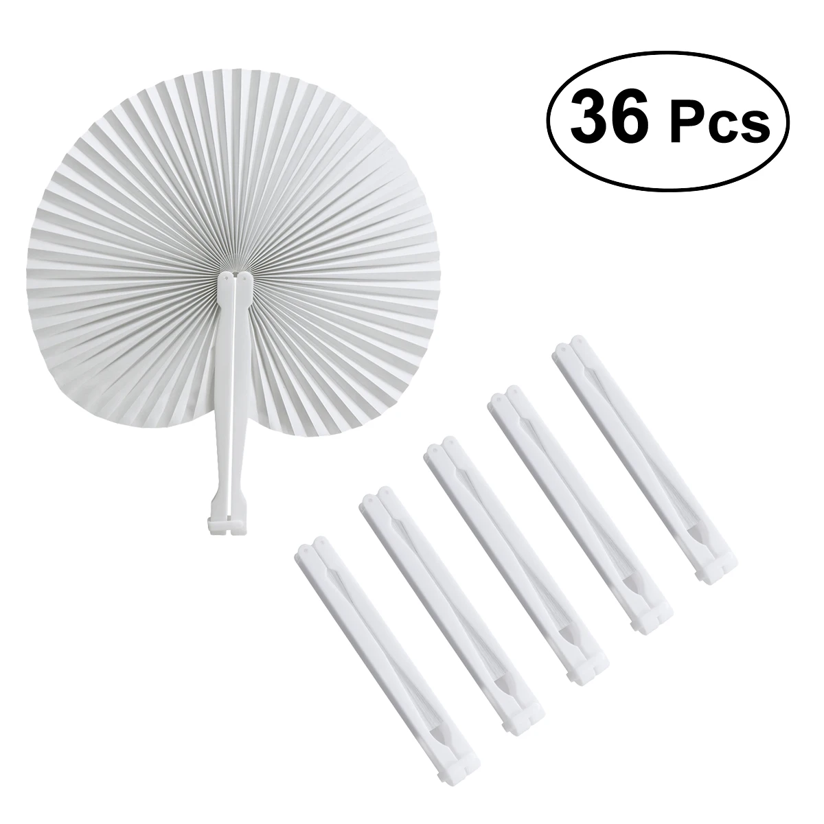 12/24/36pcs Folding Fan Handheld Fans Paper Folded Fan Circular Paper Fan For Wedding Party White Party Decoration
12/24/36pcs Folding Fan Handheld Fans Paper Folded Fan Circular Paper Fan For Wedding Party White Party Decoration