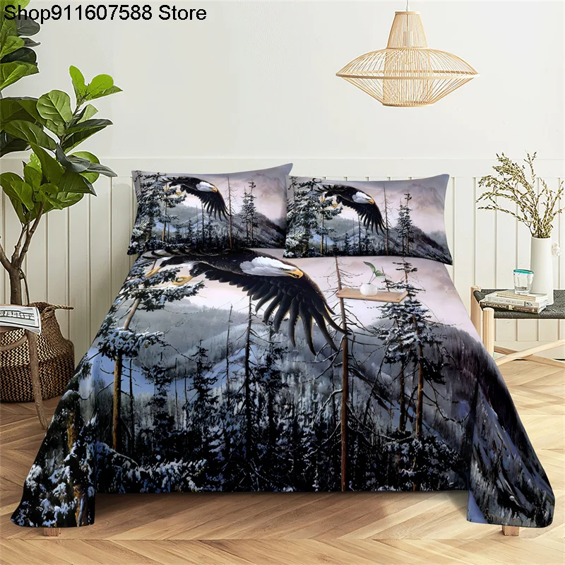 Black Flying Eagle Digital Printed Polyester Bed Sheet With Pillowcase Home Bedding Bed Sheet No Duvet Cover
Black Flying Eagle Digital Printed Polyester Bed Sheet With Pillowcase Home Bedding Bed Sheet No Duvet Cover