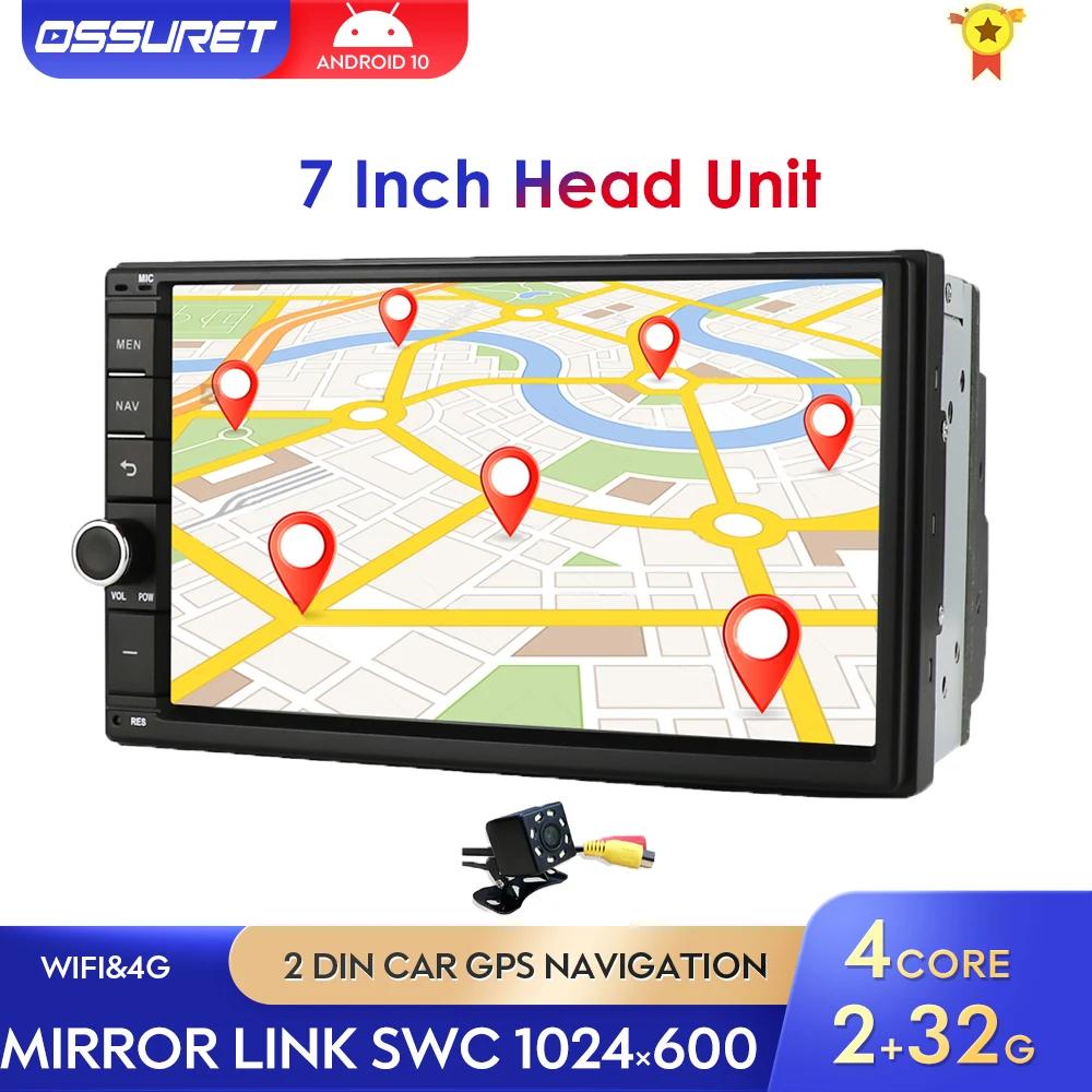Ossuret 2Din Android10 Universal Car Multimedia Audio Radio Stereo GPS Navigation 4G WiFi 2GB RAM PC Bluetooth Navi Touch Screen
Ossuret 2Din Android10 Universal Car Multimedia Audio Radio Stereo GPS Navigation 4G WiFi 2GB RAM PC Bluetooth Navi Touch Screen