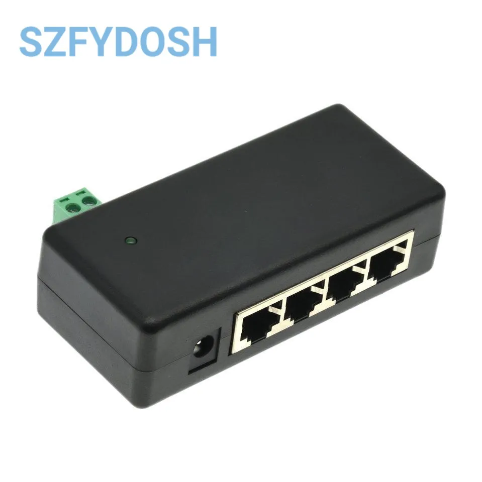 4 LAN Ports Passive Power Over Ethernet Module Injector DC 9-48V IP Camera Power Supply PoE Switch Adapter PoE Box
4 LAN Ports Passive Power Over Ethernet Module Injector DC 9-48V IP Camera Power Supply PoE Switch Adapter PoE Box