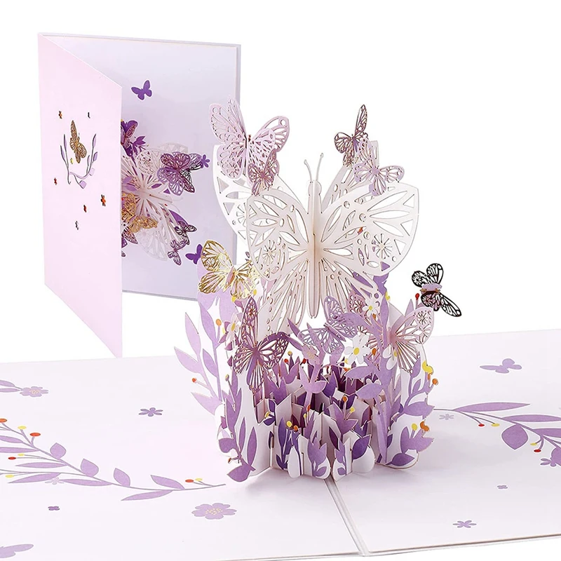 ABHU Purple Butterfly Birthday Popup Card, Butterfly Flower Basket 3D Greeting Cards For Women Girl Daughter, Mothers Day
ABHU Purple Butterfly Birthday Popup Card, Butterfly Flower Basket 3D Greeting Cards For Women Girl Daughter, Mothers Day