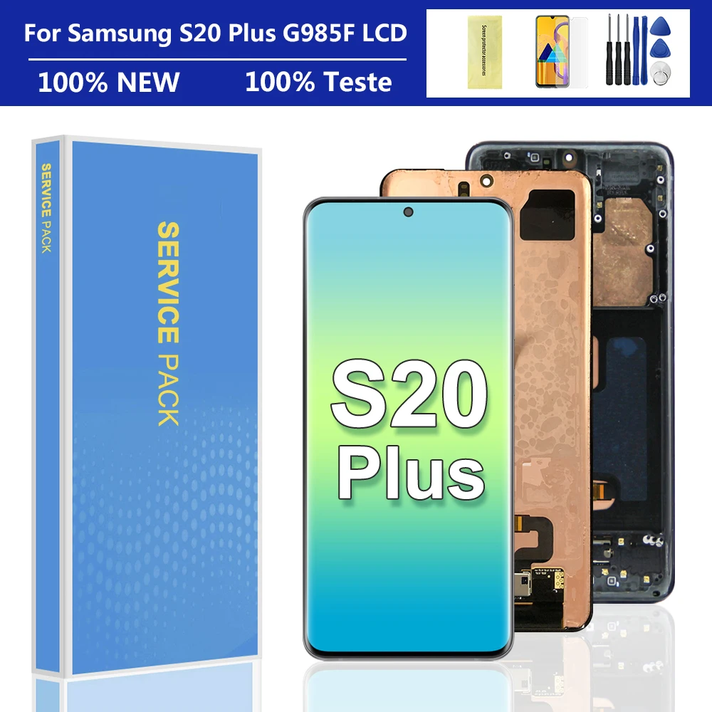ЖК-дисплей 6,7 "для Samsung Galaxy S20 Plus G985 G985F G985F/DS, сенсорный экран с дигитайзером и рамкой для Samsung S20 + ЖК-дисплей, оригинал
ЖК-дисплей 6,7 "для Samsung Galaxy S20 Plus G985 G985F G985F/DS, сенсорный экран с дигитайзером и рамкой для Samsung S20 + ЖК-дисплей, оригинал