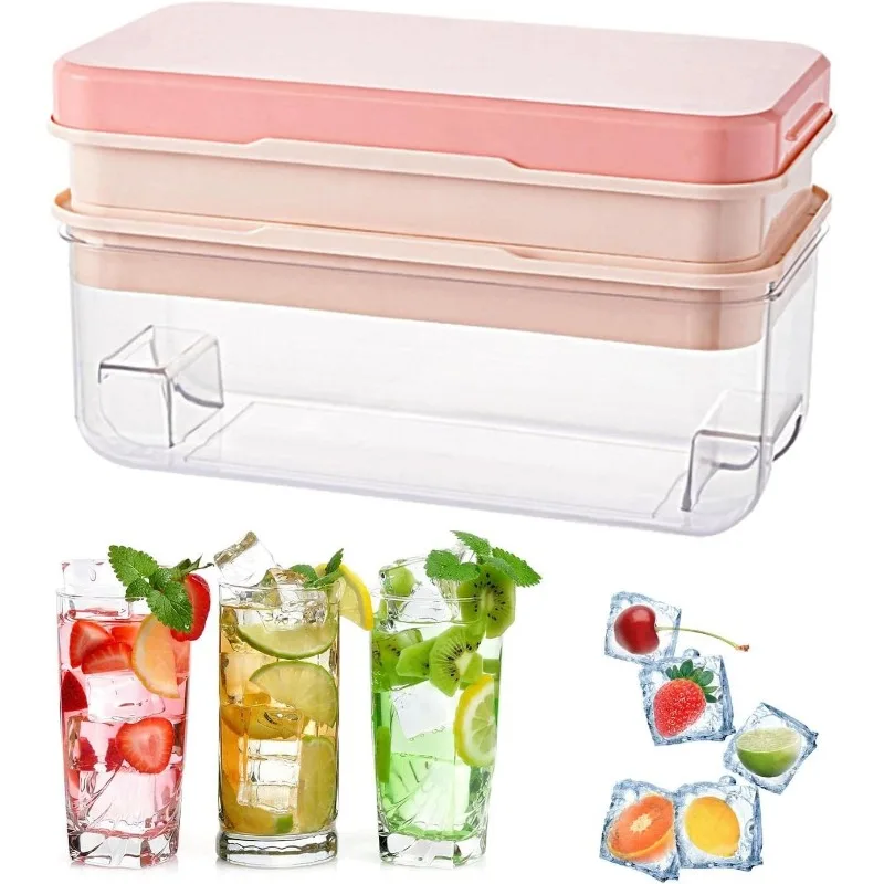 64 Grid Ice Cube Tray with Lid and Bin Press Silicone Ice Ball Maker Mold Ice Mould Box for Bar Whisky Cocktail Drinks
64 Grid Ice Cube Tray with Lid and Bin Press Silicone Ice Ball Maker Mold Ice Mould Box for Bar Whisky Cocktail Drinks