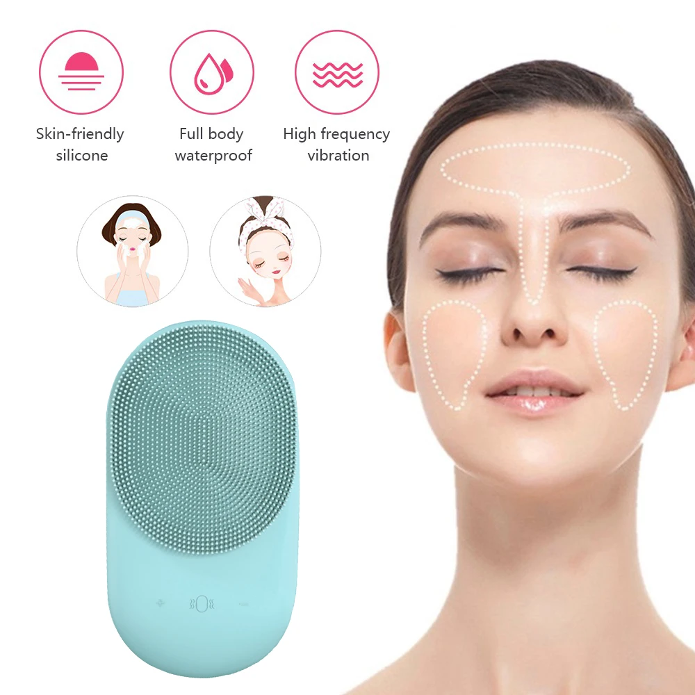 Electric Facial Cleansing Brush Silicone Sonic Scrubber Deep Pore Cleansing Rechargeable Face Massage Cleanser Skin Care Tools
Electric Facial Cleansing Brush Silicone Sonic Scrubber Deep Pore Cleansing Rechargeable Face Massage Cleanser Skin Care Tools