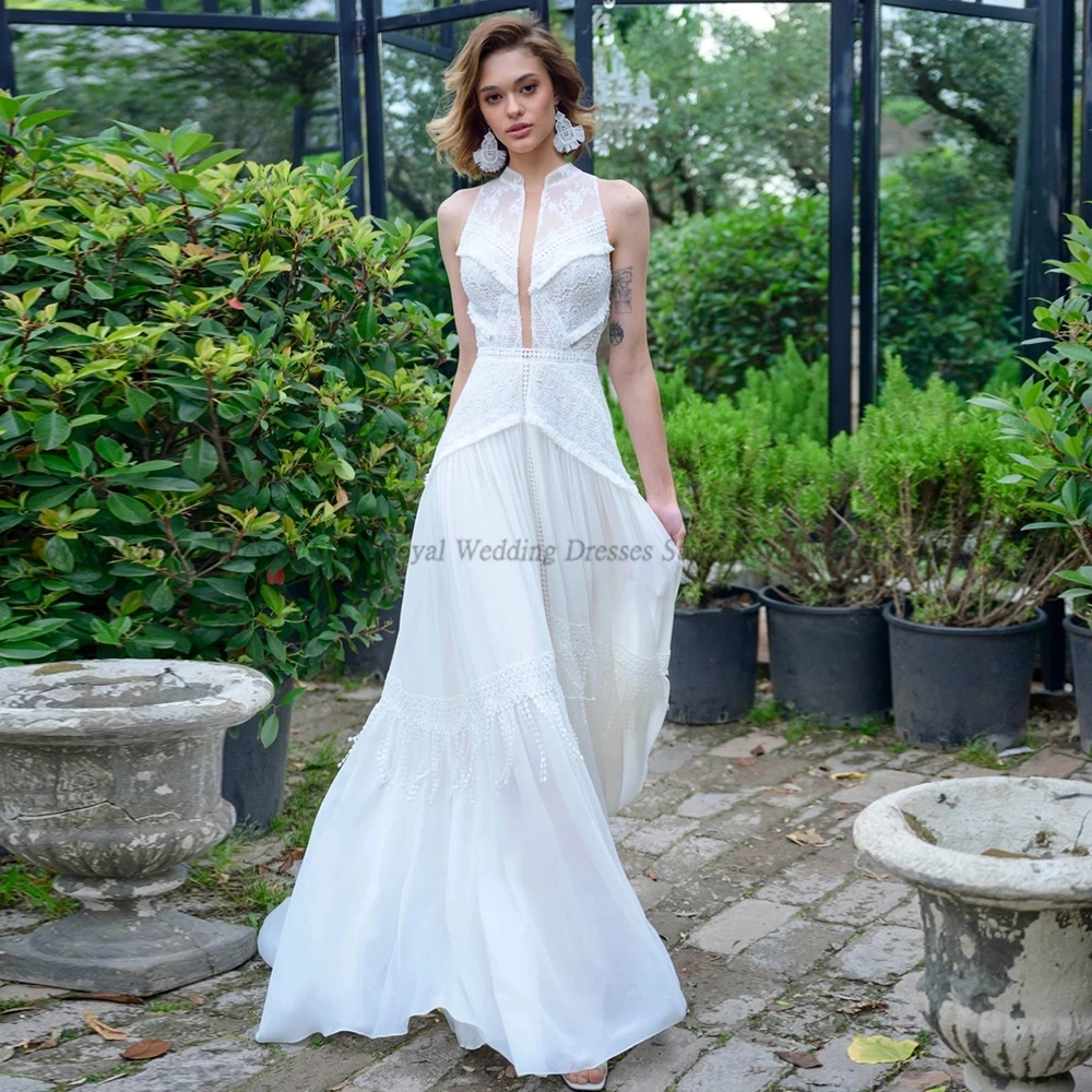 Fashion A Line Sleeveless Wedding Dresses Print V Neck Tulle Draped Lace Off-the-shoulder 2022 Floor Length Gowns Robe De Ma
Fashion A Line Sleeveless Wedding Dresses Print V Neck Tulle Draped Lace Off-the-shoulder 2022 Floor Length Gowns Robe De Ma