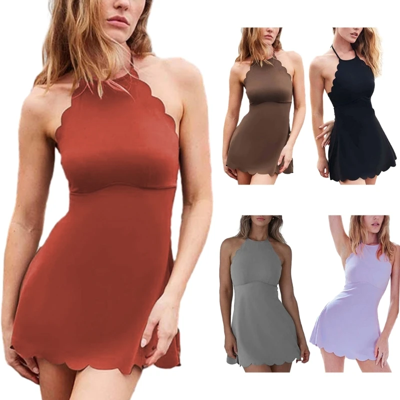 Women Mini Bodycon Dress Ladies Sexy Backless Dress Female Halter Lace Up Dress Fashion Sleeveless Dress Holiday Dress
Women Mini Bodycon Dress Ladies Sexy Backless Dress Female Halter Lace Up Dress Fashion Sleeveless Dress Holiday Dress