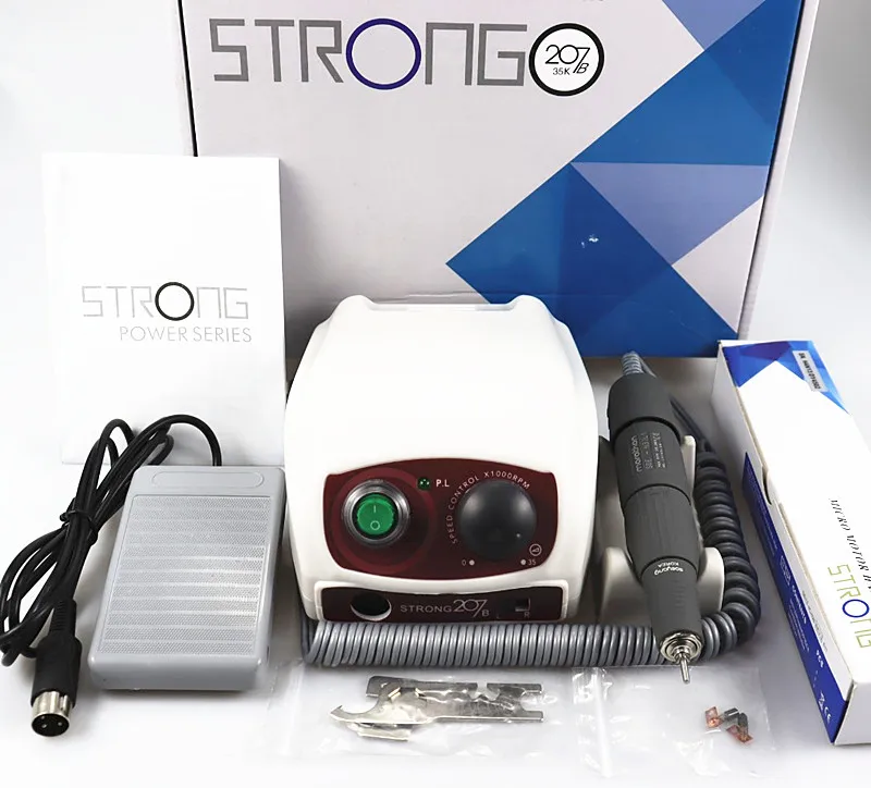 Electric Nail Drill 35000RPM, Control Box Strong210/ 207B SDE-H37L1 35K Handle Manicure Pedicure Nail File, Nail Art Equipment
Electric Nail Drill 35000RPM, Control Box Strong210/ 207B SDE-H37L1 35K Handle Manicure Pedicure Nail File, Nail Art Equipment