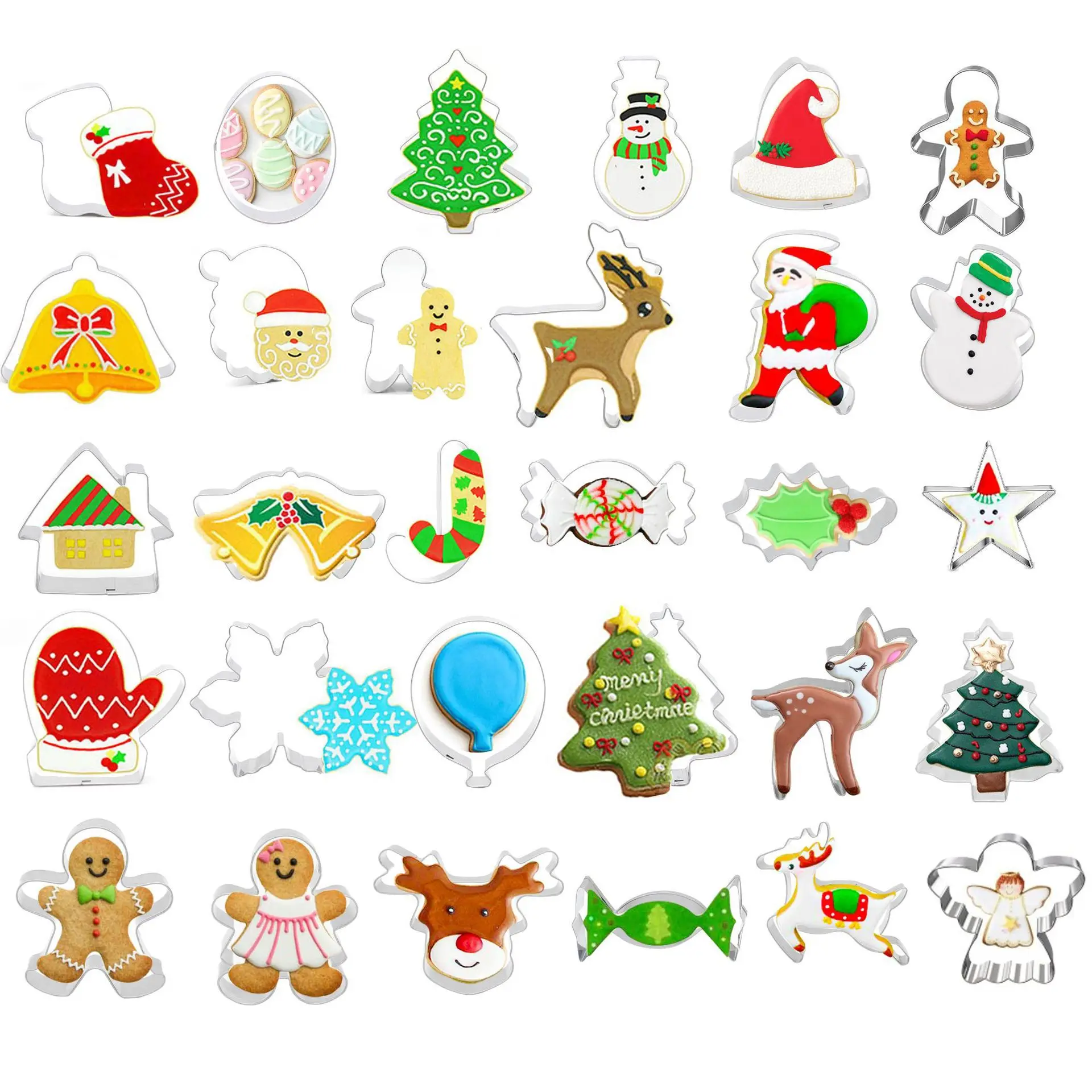 Christmas Biscuits Stainless Steel Cut Pressing Die Elk Santa Claus Angel Cookie Mold Frosting Cake Tools
Christmas Biscuits Stainless Steel Cut Pressing Die Elk Santa Claus Angel Cookie Mold Frosting Cake Tools