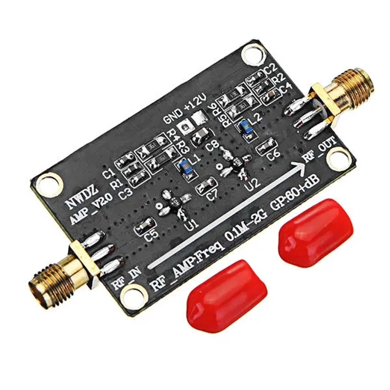 RF Wideband Amplifier 0.1M-2G 60DB Two-Stage Amplification Professinal o AMP Module
RF Wideband Amplifier 0.1M-2G 60DB Two-Stage Amplification Professinal o AMP Module