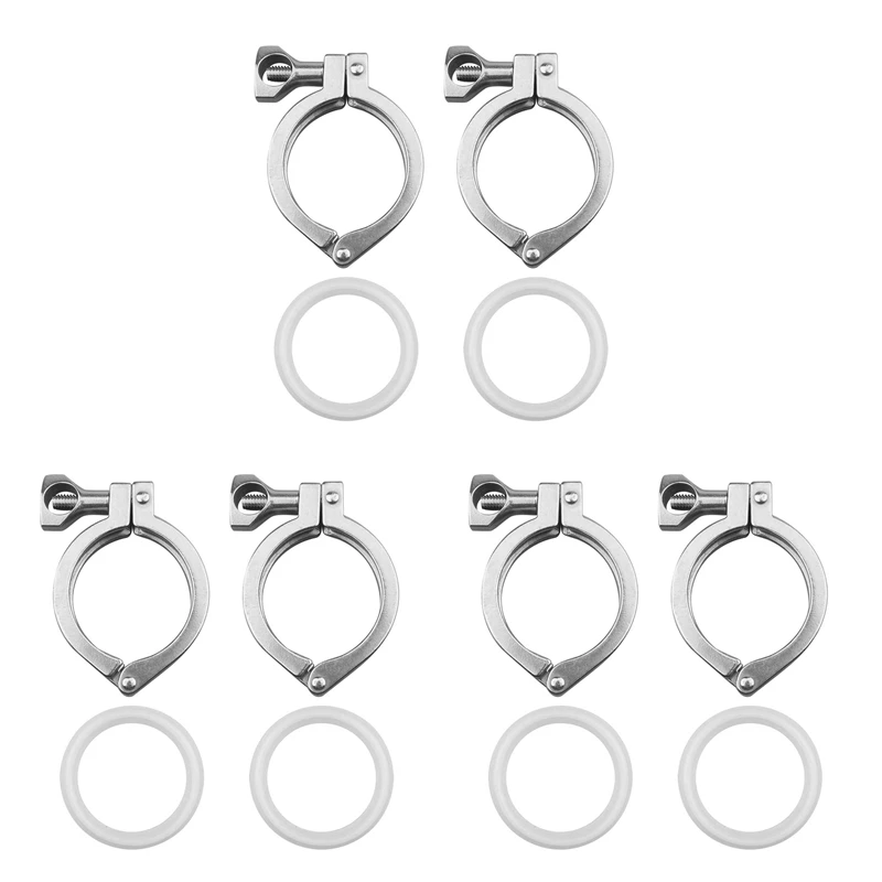 6Pcs Tri-Clamp Steel Single Pin Heavy Duty Tri Clamp With Wing Nut With 3 Pc Gasket (2 Inch Tri-Clamp+Silicone Gasket)
6Pcs Tri-Clamp Steel Single Pin Heavy Duty Tri Clamp With Wing Nut With 3 Pc Gasket (2 Inch Tri-Clamp+Silicone Gasket)