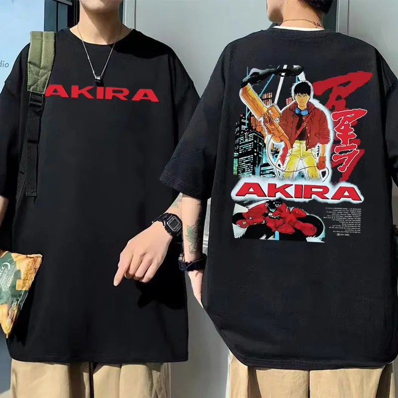 Vintage Anime Akira Men Women Fashion Tshirt Shotaro Kaneda Capsule Double Sided Graphic Print T Shirt Tops Men's Black T-shirt
Vintage Anime Akira Men Women Fashion Tshirt Shotaro Kaneda Capsule Double Sided Graphic Print T Shirt Tops Men's Black T-shirt