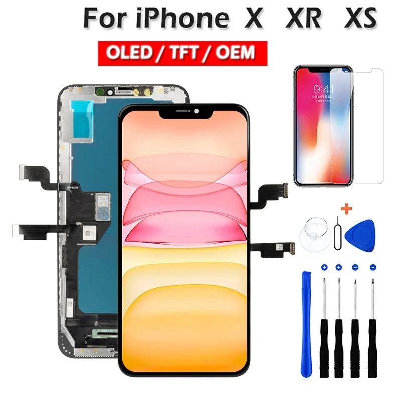 

NEW Original A+ OLED Display For IPhone 10 X XR XS Max LCD Screen Replacement Incell TFT With 3D Touch Digitizer Assembly